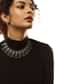 Oxidised Necklace With Carved Paisley And Floral Motifs Along With Ghungru Tassels