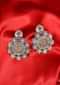 Oxidized big round floral cluster earring with stones only on Kalki