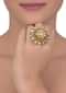 Floral Shaped Gold Plated Ring With Kundan And Stones Work Online - Kalki Fashion
