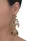 Pale Wheat Crystal Gold Plated Hanging Jhumkas With Metal Beads Online - Kalki Fashion
