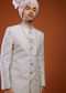 Powder Blue Floral Embroidered Sherwani Set In Silk