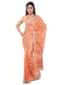 Papaya orange jute silk banarasi saree with matching blouse piece only on Kalki