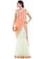 Pastel Green & Orange Drape Gown Saree