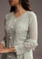 Pastel Green Georgette Kurta Set With Bead Embroidery