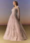 Pastel Pink Embroidered Gown With Full Sleeves
