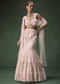 Pastel Pink Mermaid Bridal Lehenga With Intricate Embellishments