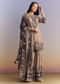 Peach Crepe Sharara Suit With Paisley Print And Zari Work