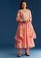 Peach Muslin Kurta Set With Gotta Lace Pant And Dupatta