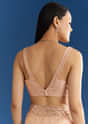 Peach Organza Tissue Saree With Cutdana Embellished Border