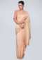 Peach Saree In Raw Silk With Zari And Sequins Embroidered Buttis And Border Online - Kalki Fashion
