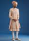 Peach Silk Groom Sherwani Set With Zardosi Embroidery