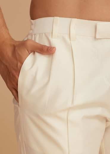 Peach Silk Kurta With Embroidered Jacket