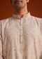 Peach Embroidered Silk Kurta Set With Resham Work