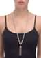 Pearl Necklace With Rose Gold Plated Dome Pendant With Stones And Beads Tassels Online - Kalki Fashion