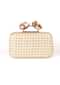 Pearl White Clutch Embellished With Sequins In Checks Pattern Online - Kalki Fashion