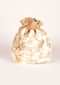 Pearl White Silk Potli With Pita Zari In Floral Pattern Online - Kalki Fashion