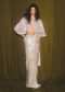 Pearl Ready Pleated Saree In Metallic Lycra With Organza Blouse Featuring Bishop Sleeves Online