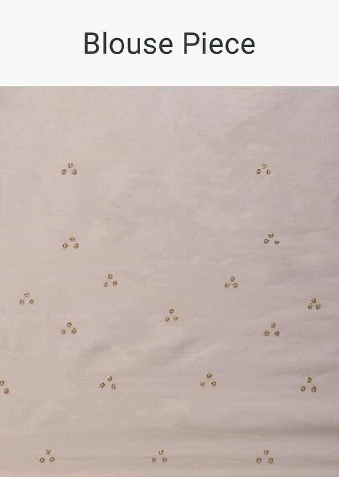 Pearl White Organza Saree With Cut Dana Embroidery