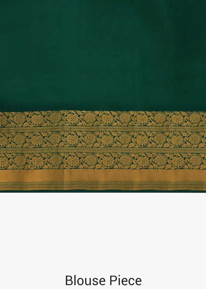 Peocock saree in silk beautified in weaved embroidery only on Kalki