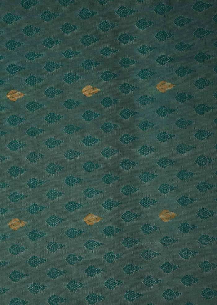 Peocock saree in silk beautified in weaved embroidery only on Kalki