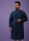Persian Blue Striped Kurta In Art Silk