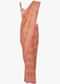 Pink and peach georgette weaved saree with brocade pallo only on Kalki