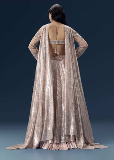 Pink Bridesmaid Lehega with Choker Dupatta