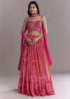 Pink Crepe Bridesmaid Lehenga With Intricate Hand Embroidery