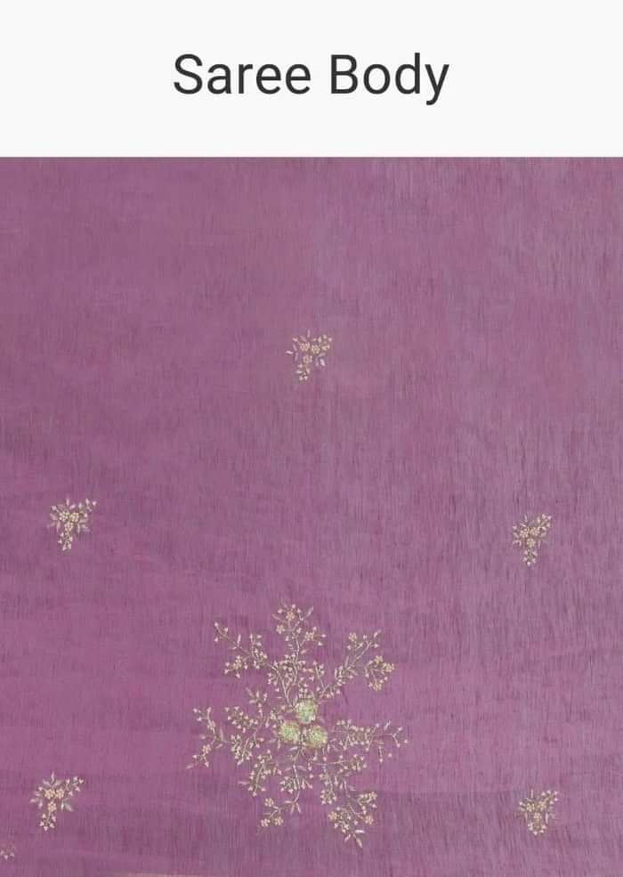 Pink ombre cotton silk saree with Victorian rose pink cotton silk blouse piece only on Kalki