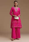 Pink Printed Kurta Co-ord Set