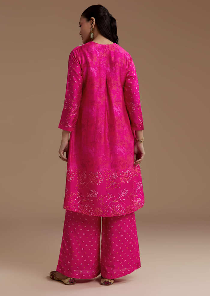 Pink Printed Kurta Co-ord Set