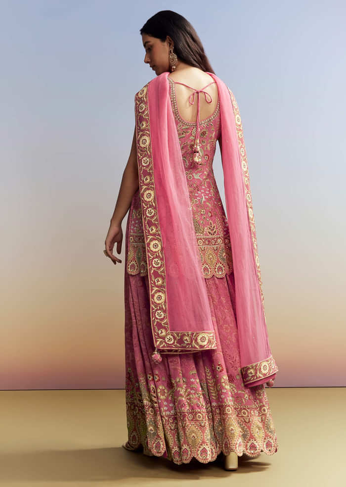 Pink Printed Palazzo Set