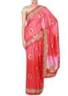 Pink saree adorn in zardosi and sequin butti only on kalki