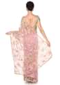 Pink saree embellished in resham in floral motif only on Kalki - KALKI Fashion India