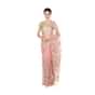 Pink saree embellished in resham in floral motif only on Kalki - KALKI Fashion India