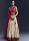 Pink Satin Bridesmaid Lehenga With Hand Dyed Chevron Print Choli