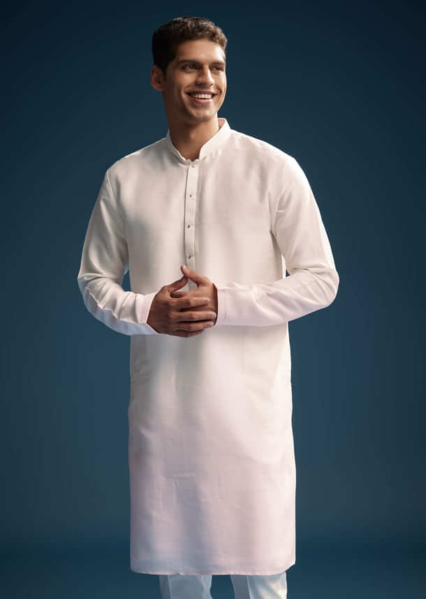 Pink Silk Kurta Jacket Set For Men With Mirror And Patch Work