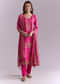 Pink Silk Kurta Set With Bandhani Print