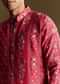 Pink Silk Kurta Set With Resham And Sequin Work