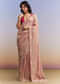 Pink Tissue Saree With Heavy Hand Embroidery