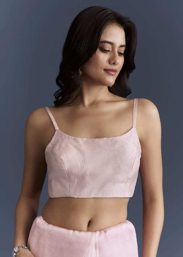 Pink Tissue Saree With Heavy Floral Hand Embroidery Pink Tissue Saree With Heavy Floral Hand Embroidery