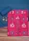 Pink And Blue Patola Printed Tussar Dress Material