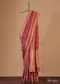 Pink Banarasi Patola Saree In Katan Silk With Ikat Weave And Unstitched Blouse