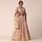 Pink Banarasi Silk Lehenga Set With Sequin Work