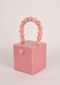 Pink Box Clutch In Acrylic With Marble Design All Over Online - Kalki Fashion