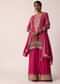 Pink Chiffon Printed Palazzo Set With Sequin