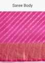 Pink Cotton Kota Leheriya Zari Work Woven Saree With Unstitched Blouse