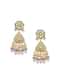 Pink Danglers With Bead Drops And Kundan