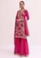 Pink Embroidered Kurta Sharara Set