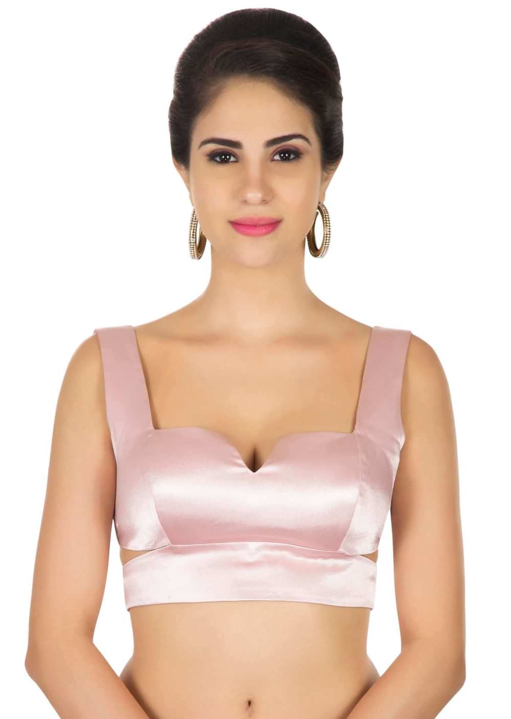 Pink embroidered net saree with scalloped border only on Kalki - KALKI Fashion India